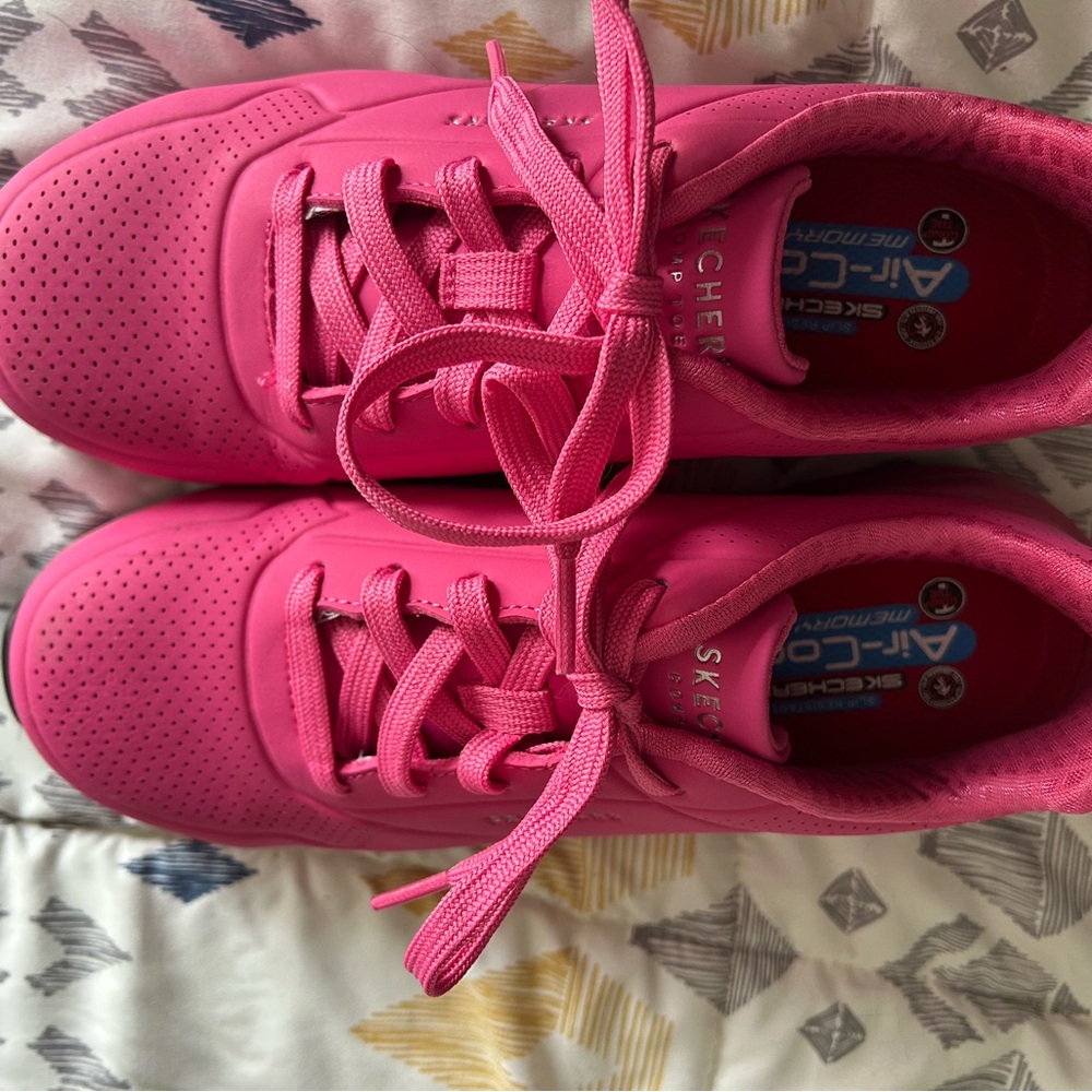 Skechers Uno Deloney Comp Toe, Women’s 7.5, Slip Resistant, Pink